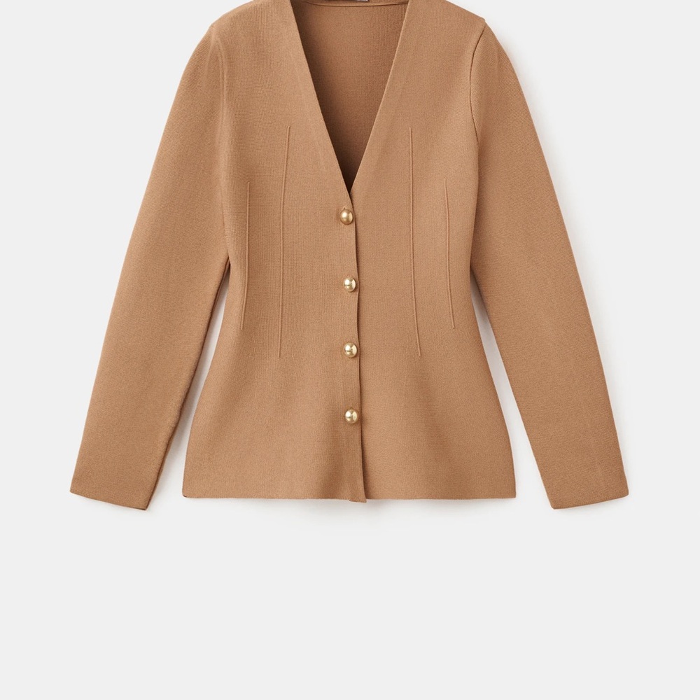 Mango Tan Knit Sweater